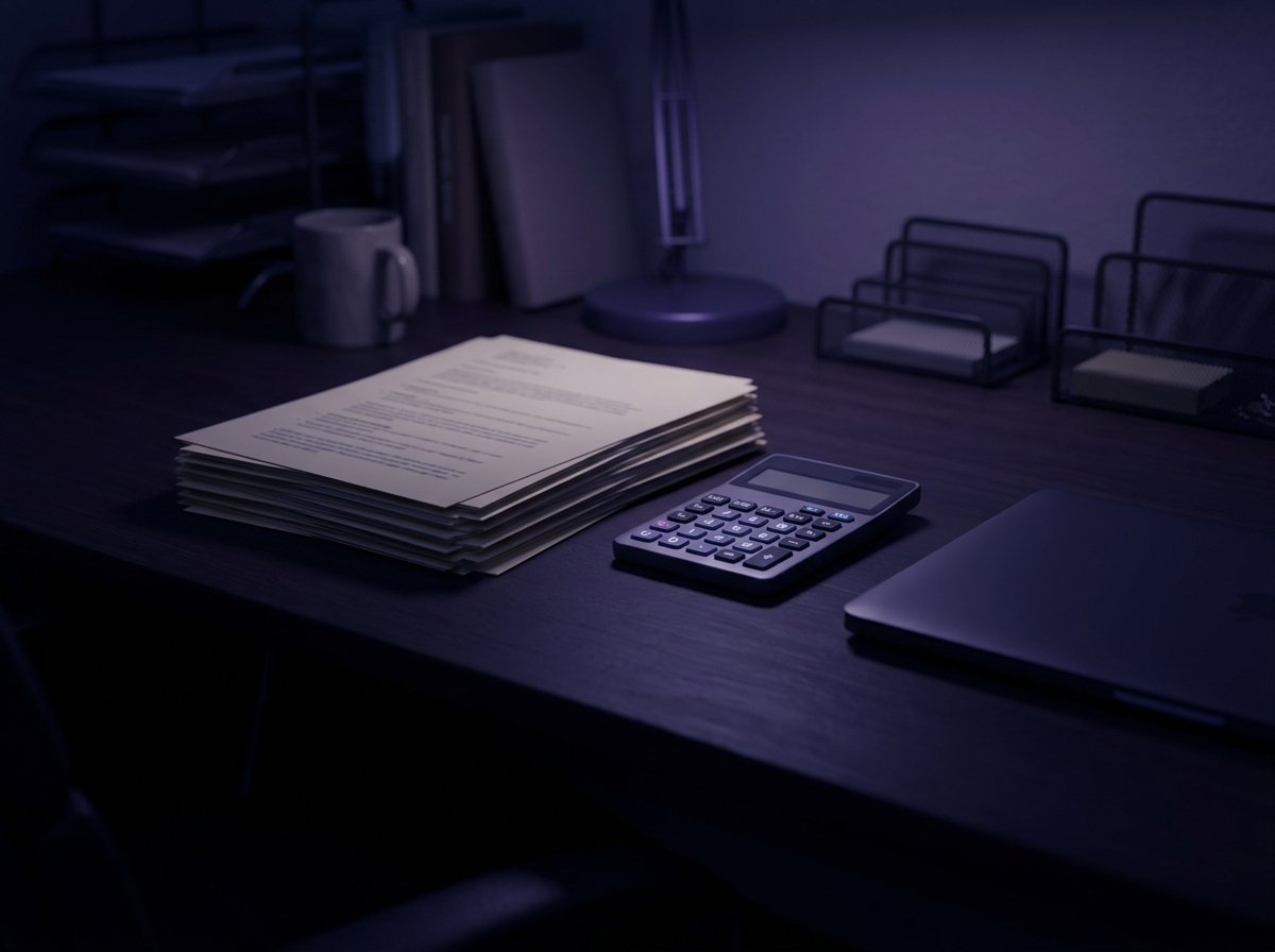 Invoices and a calculator